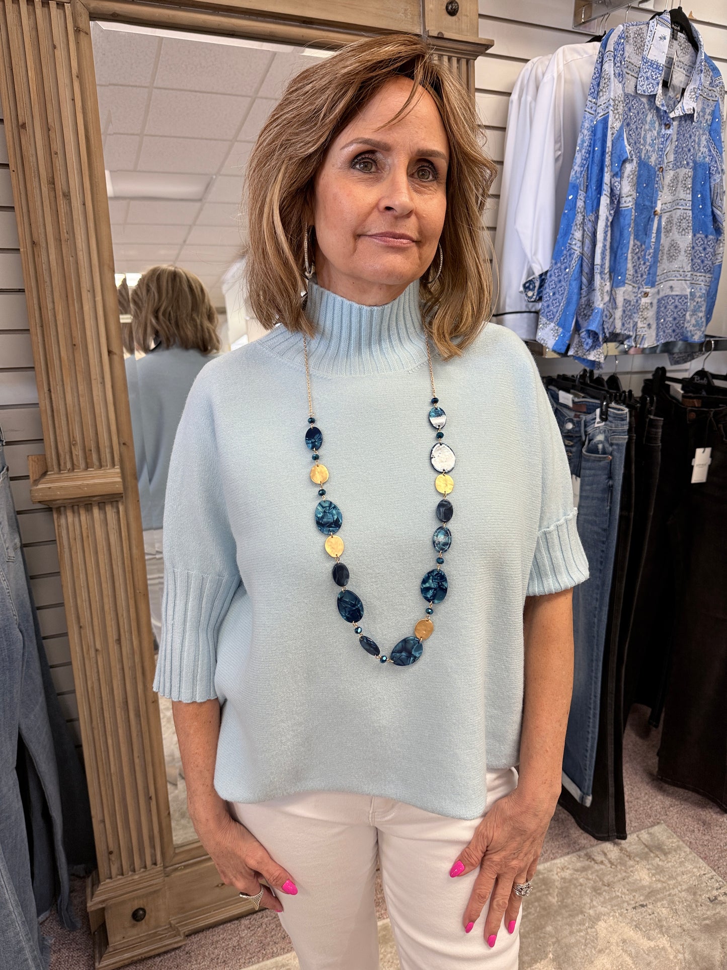 4181 Light Blue Sweater RAIN
