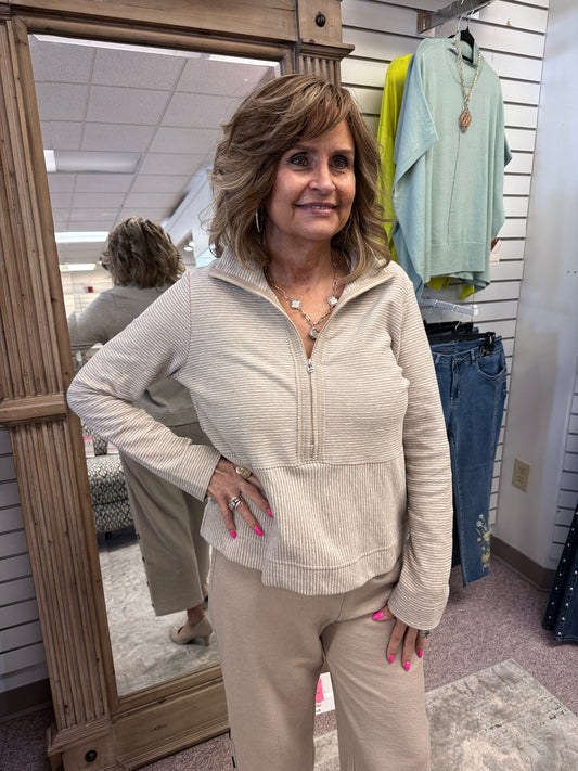 21510 Oakwood Stripe Pullover HAB