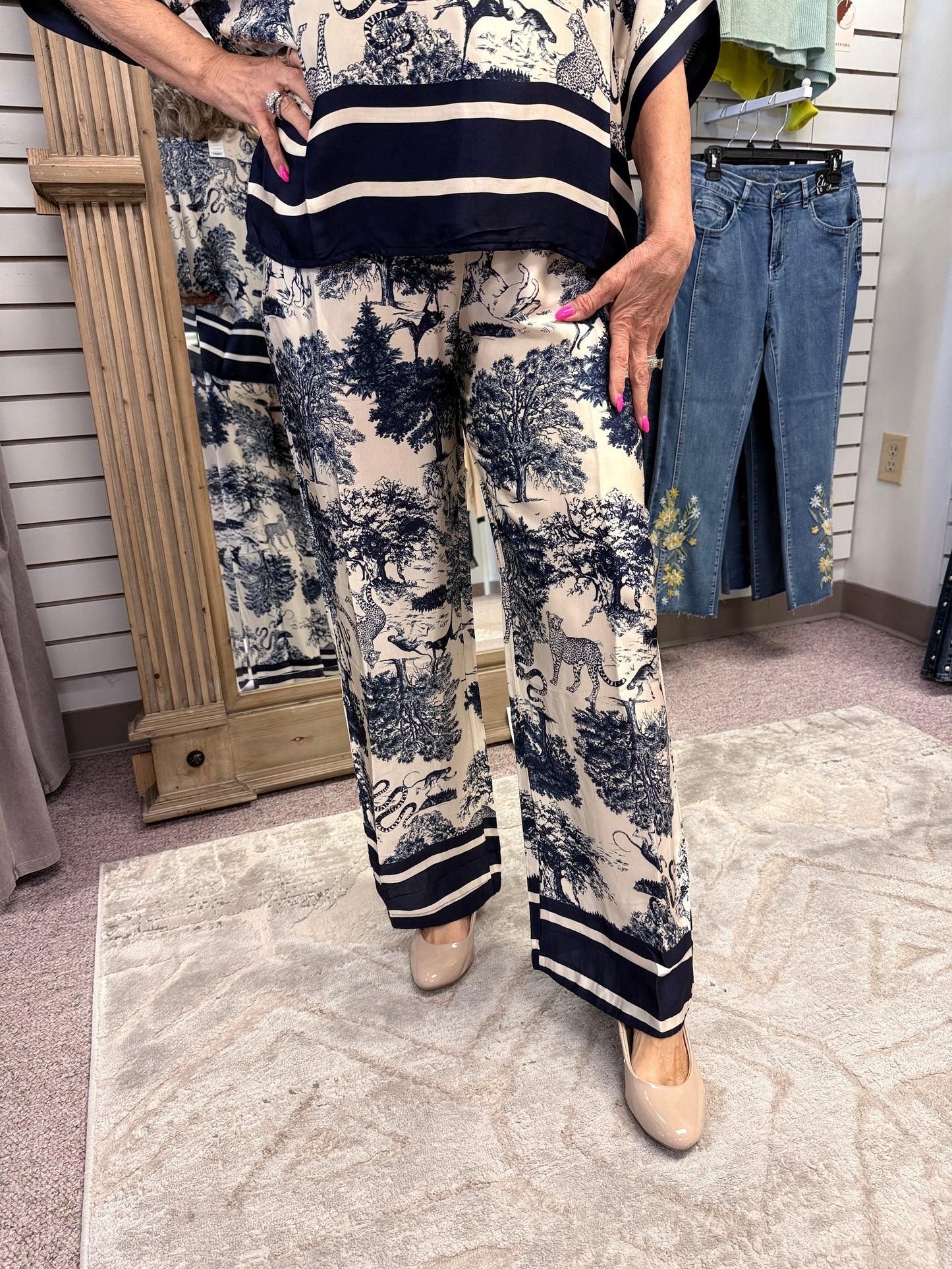 9930 Silk Navy Pant FAC