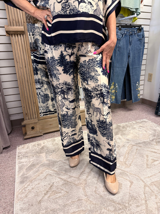 9930 Silk Navy Pant FAC