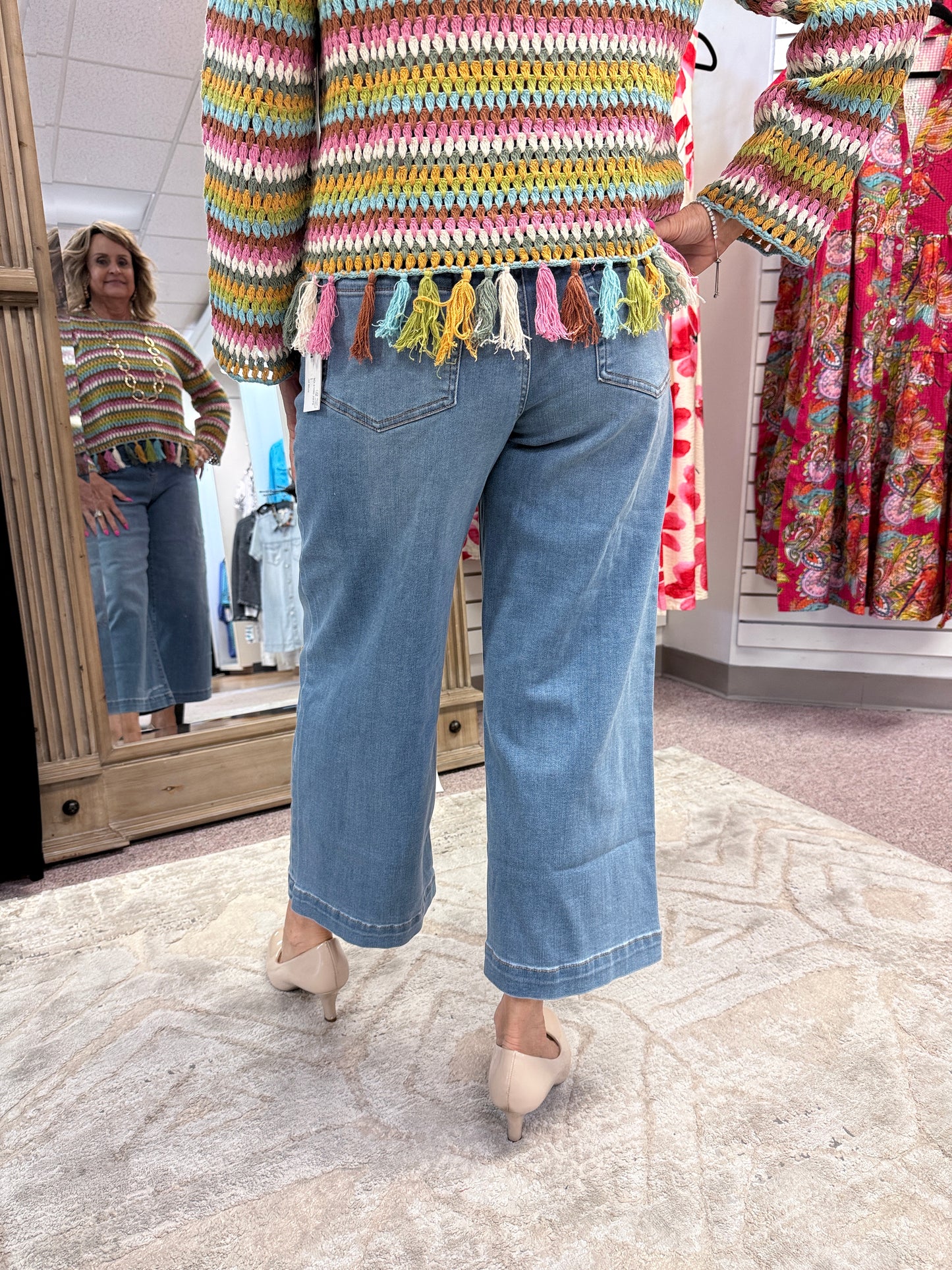 6118 Wide Crop Denim Pant HTI