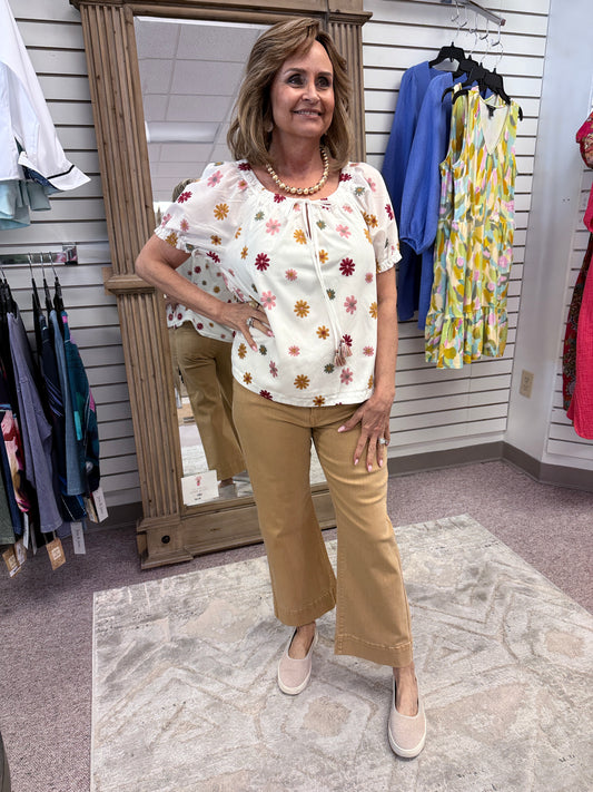8F81 Straw Crop Flare Pant LVP
