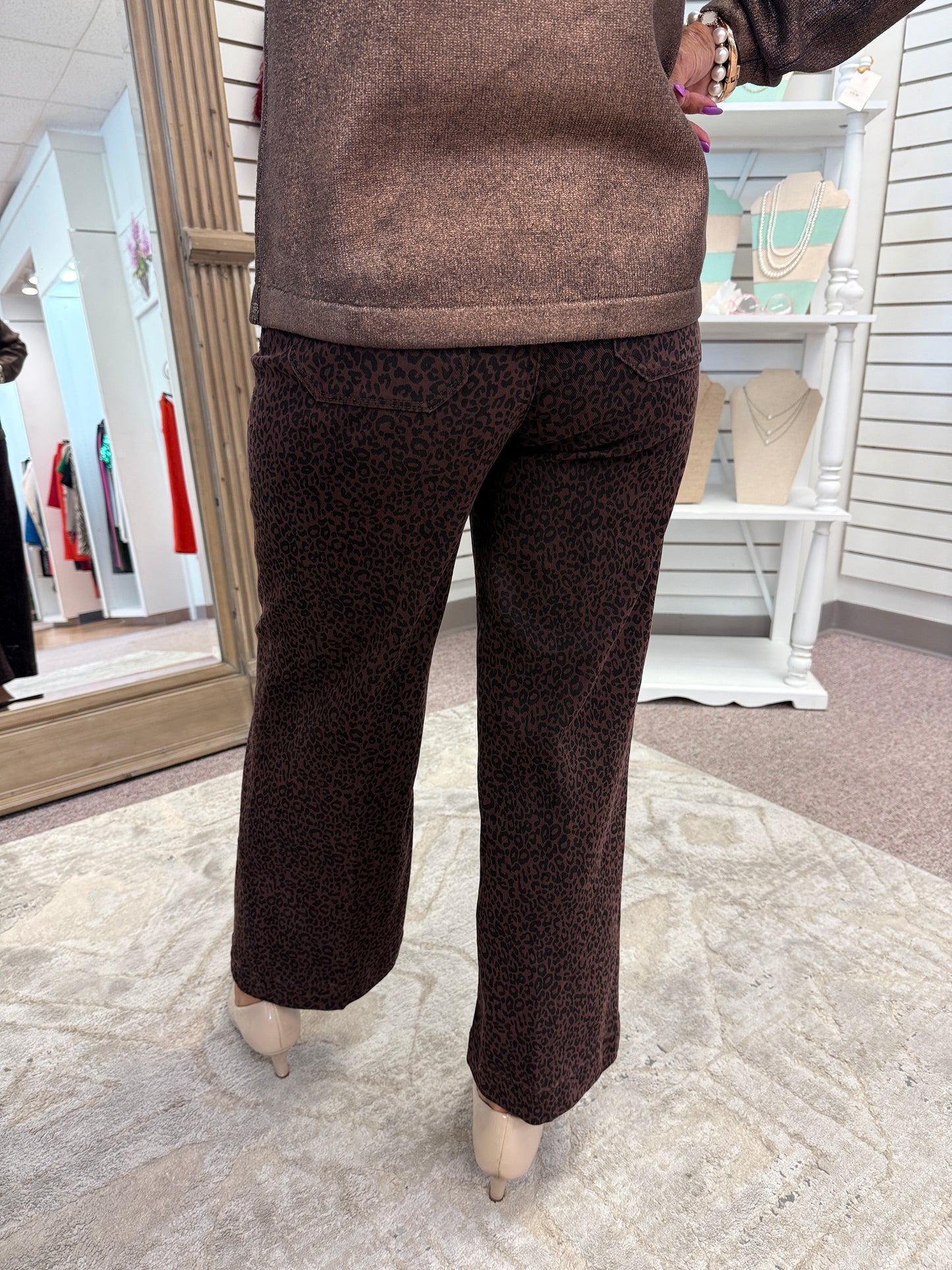 5660 Leopard Print Twill Pant CWB
