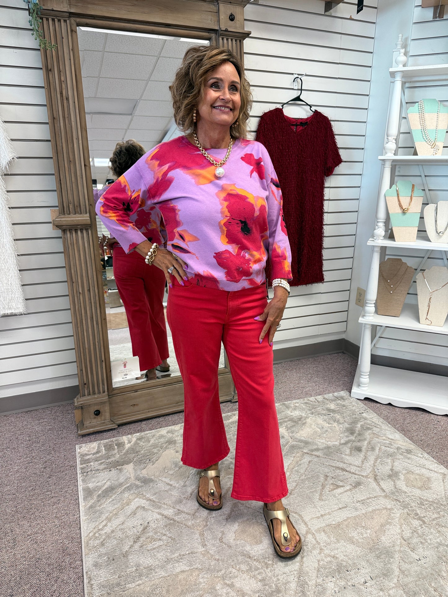 2175 Pansy Crew Neck Sweater HTI