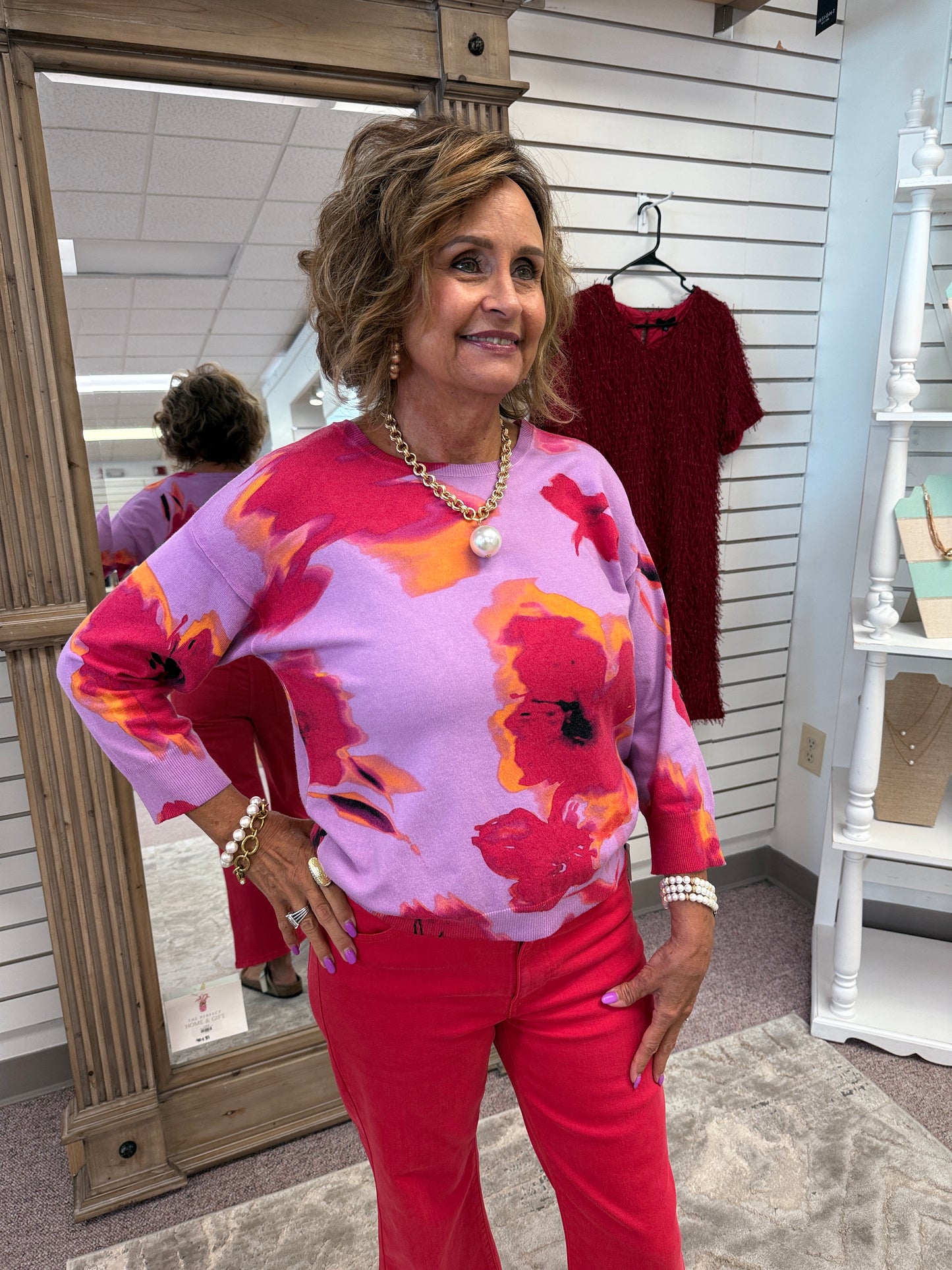2175 Pansy Crew Neck Sweater HTI