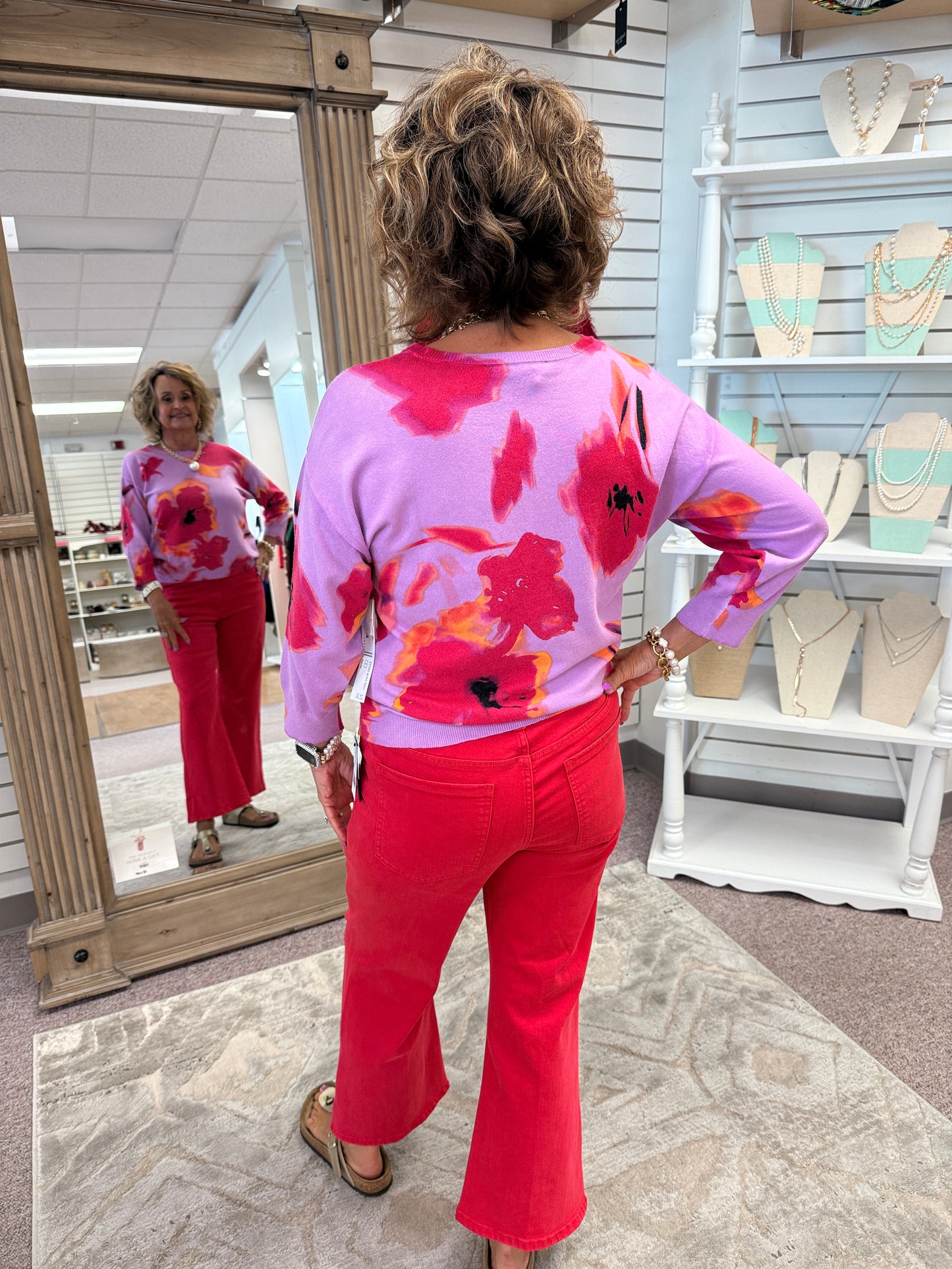2175 Pansy Crew Neck Sweater HTI