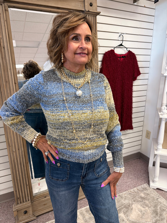 3180 Cobalt Mock Neck HTI