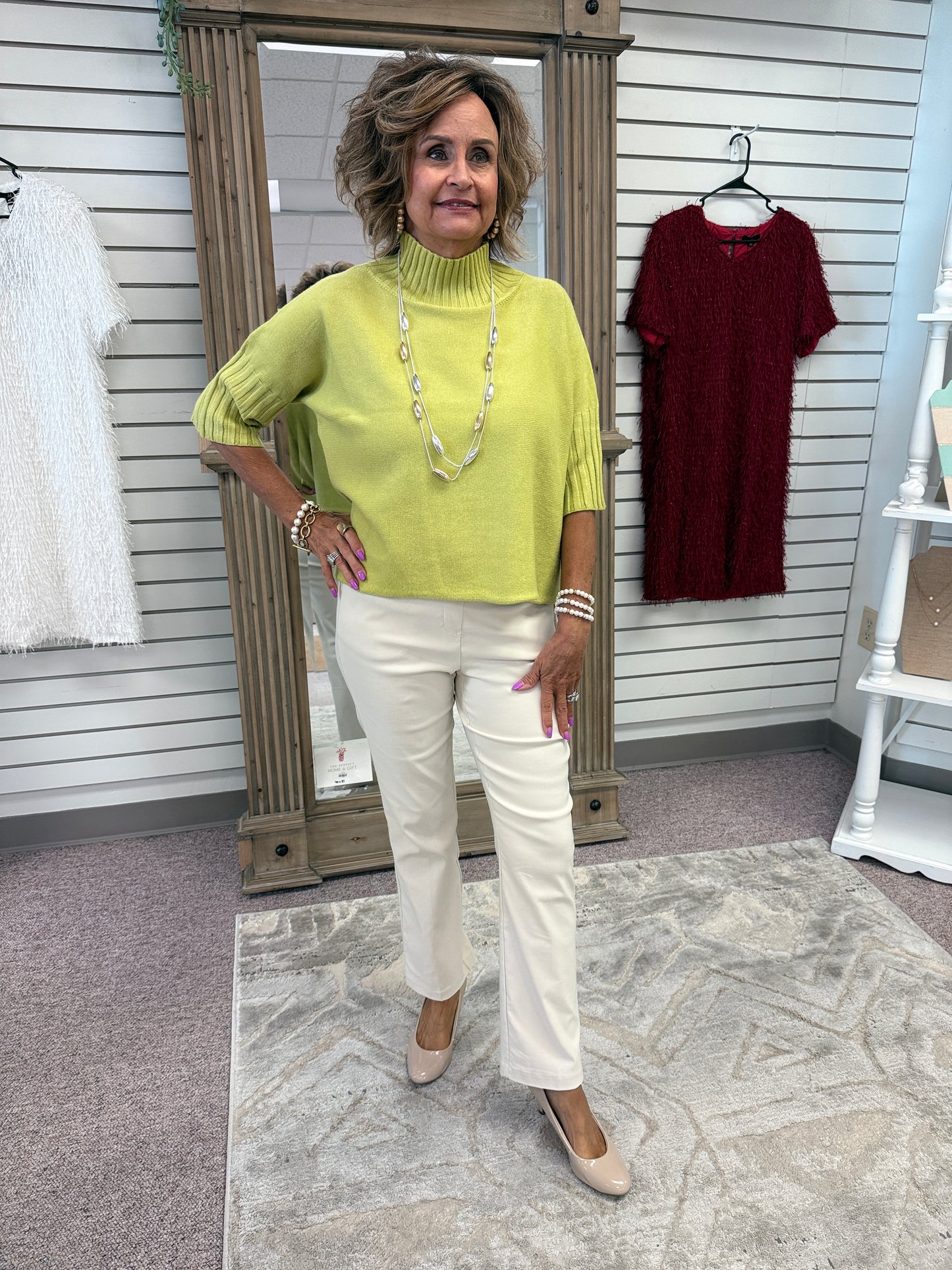 4181 Lime Swing Sweater RAIN