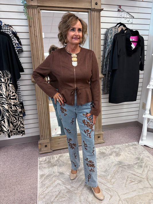 3584 Gabby Brown Rhinestone Jean AZI