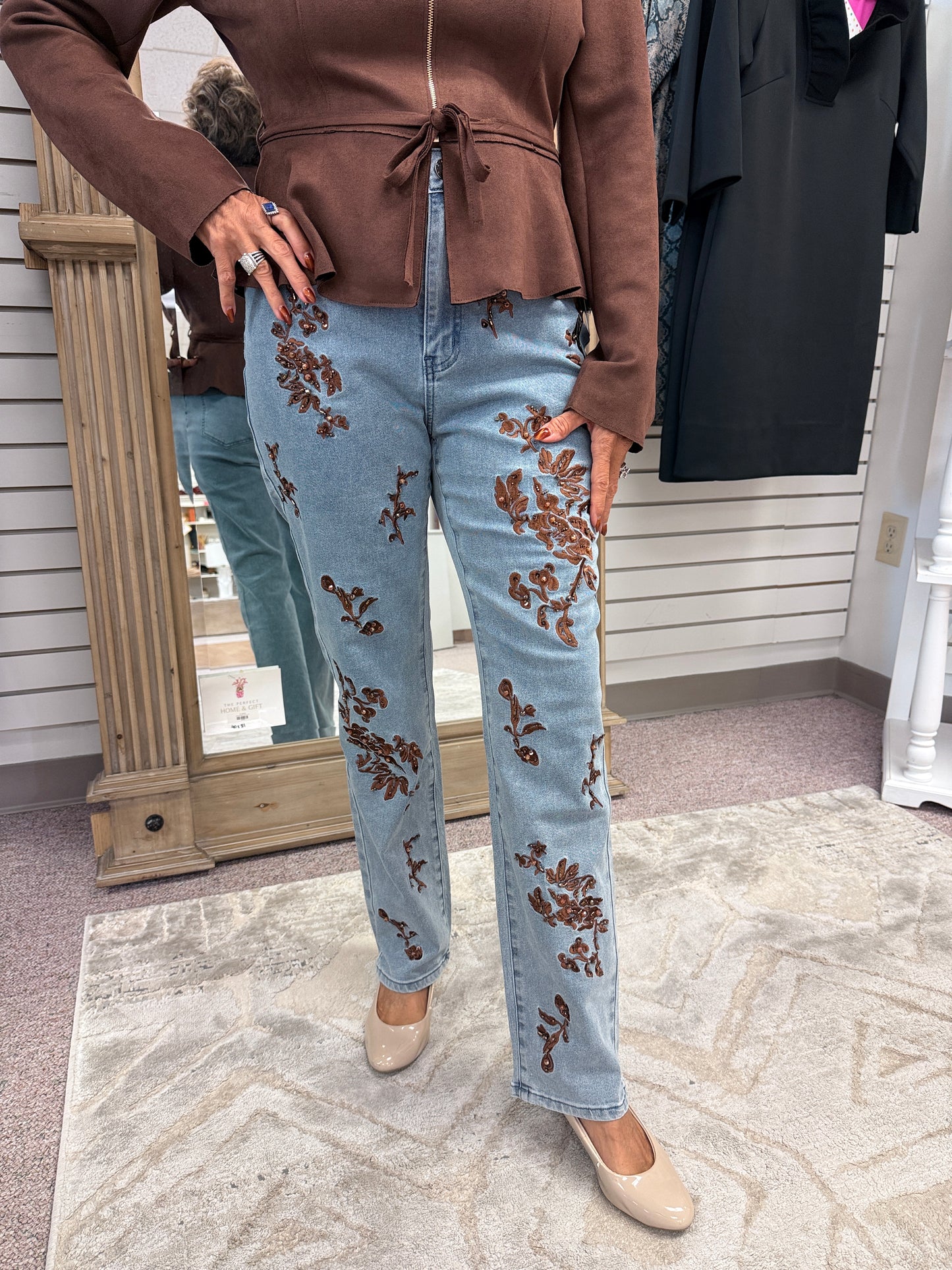 3584 Gabby Brown Rhinestone Jean AZI