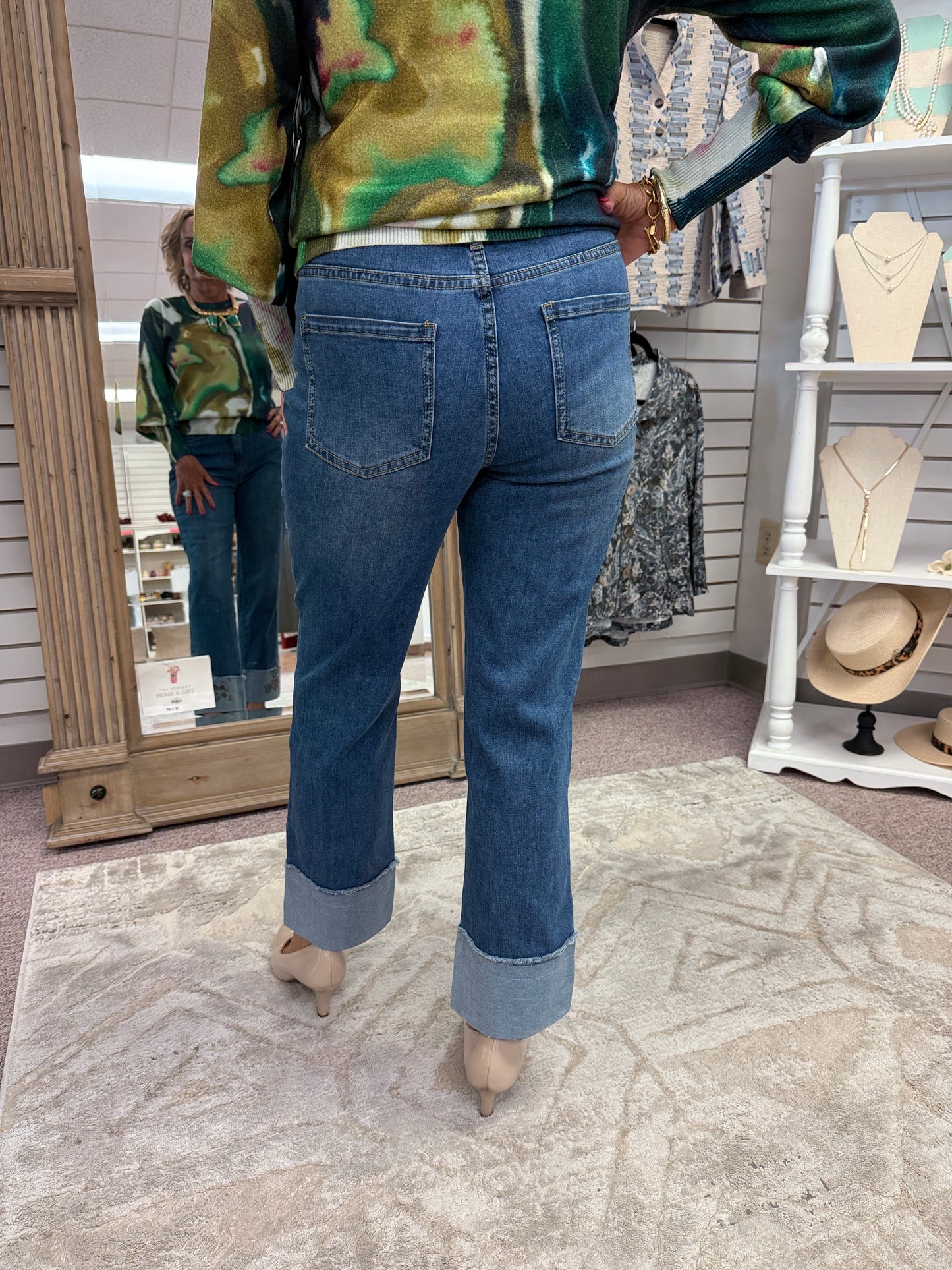 11475 Embroidered Cuff Jean HAB