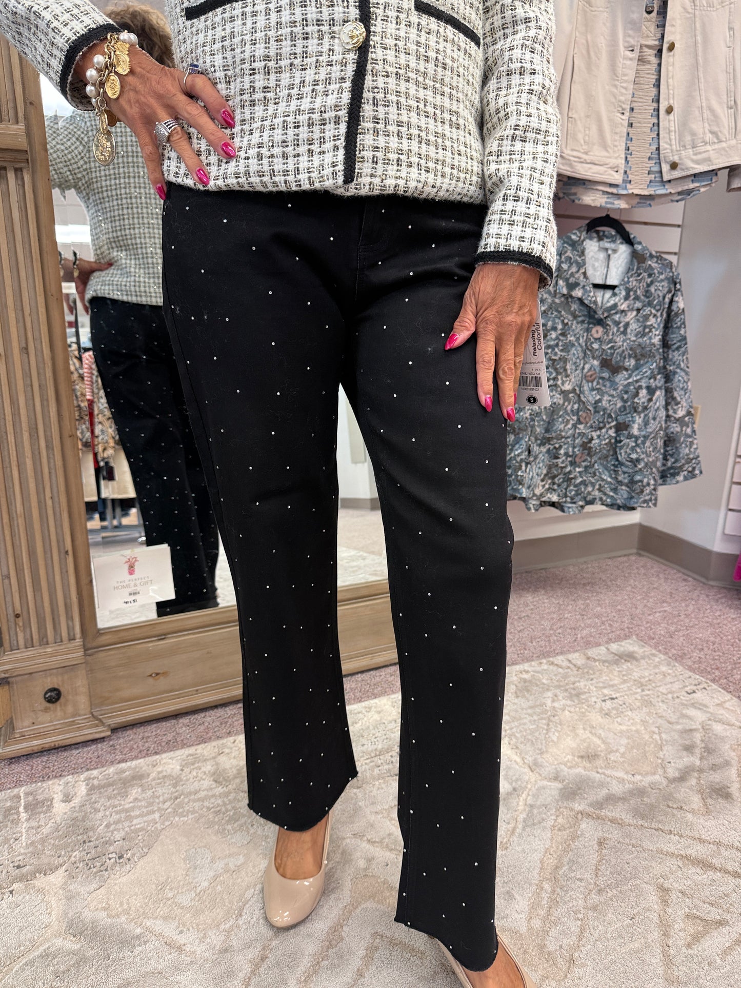 1742 Black Rhinestone Pant LBC
