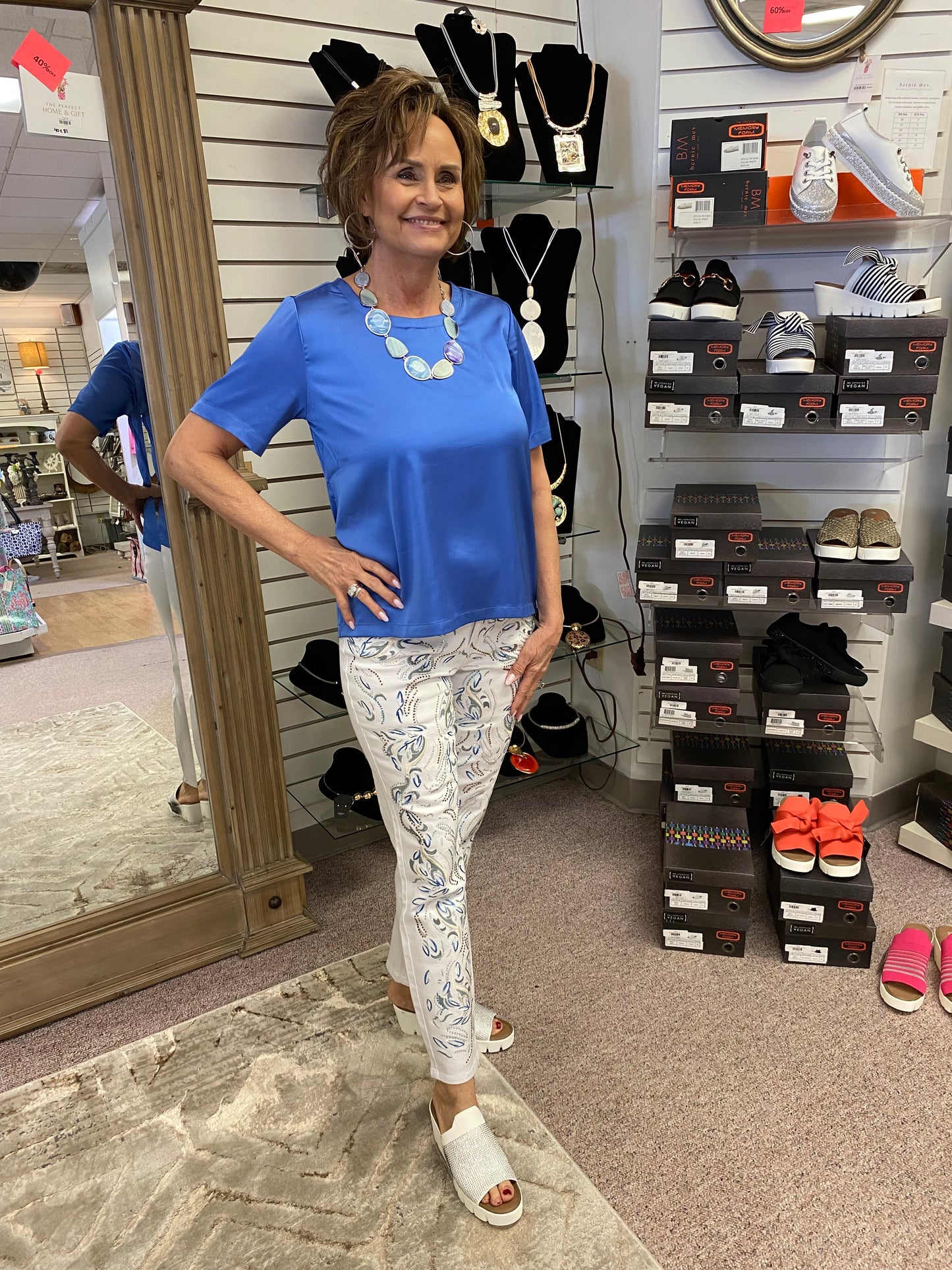 2741 White Jean W/Blue AZI