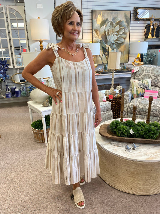 3932 Beige Tank Dress GCI