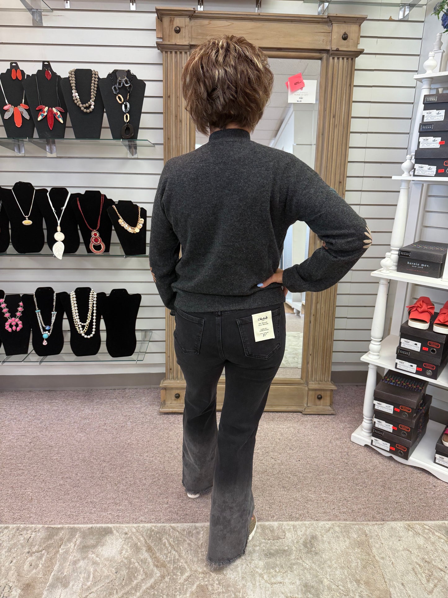 2689 Mock Neck Sweater W/Embroidery CWB