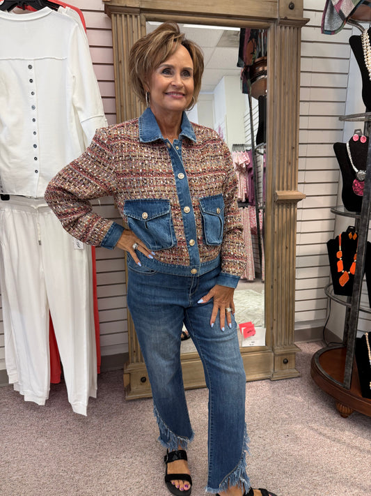 5024 Plaid Jacket Denim Inserts HTI