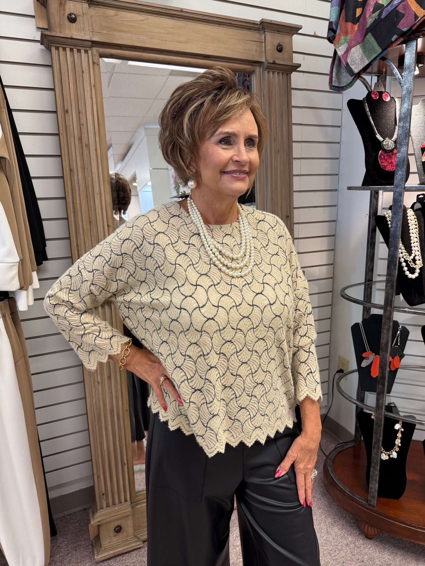 93 Sweater W/Scallop Hem CSW