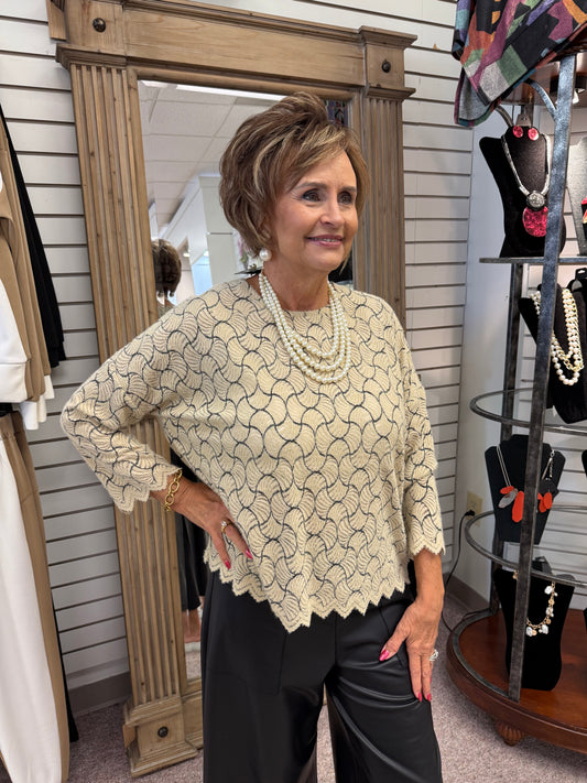 93 Sweater W/Scallop Hem CSW