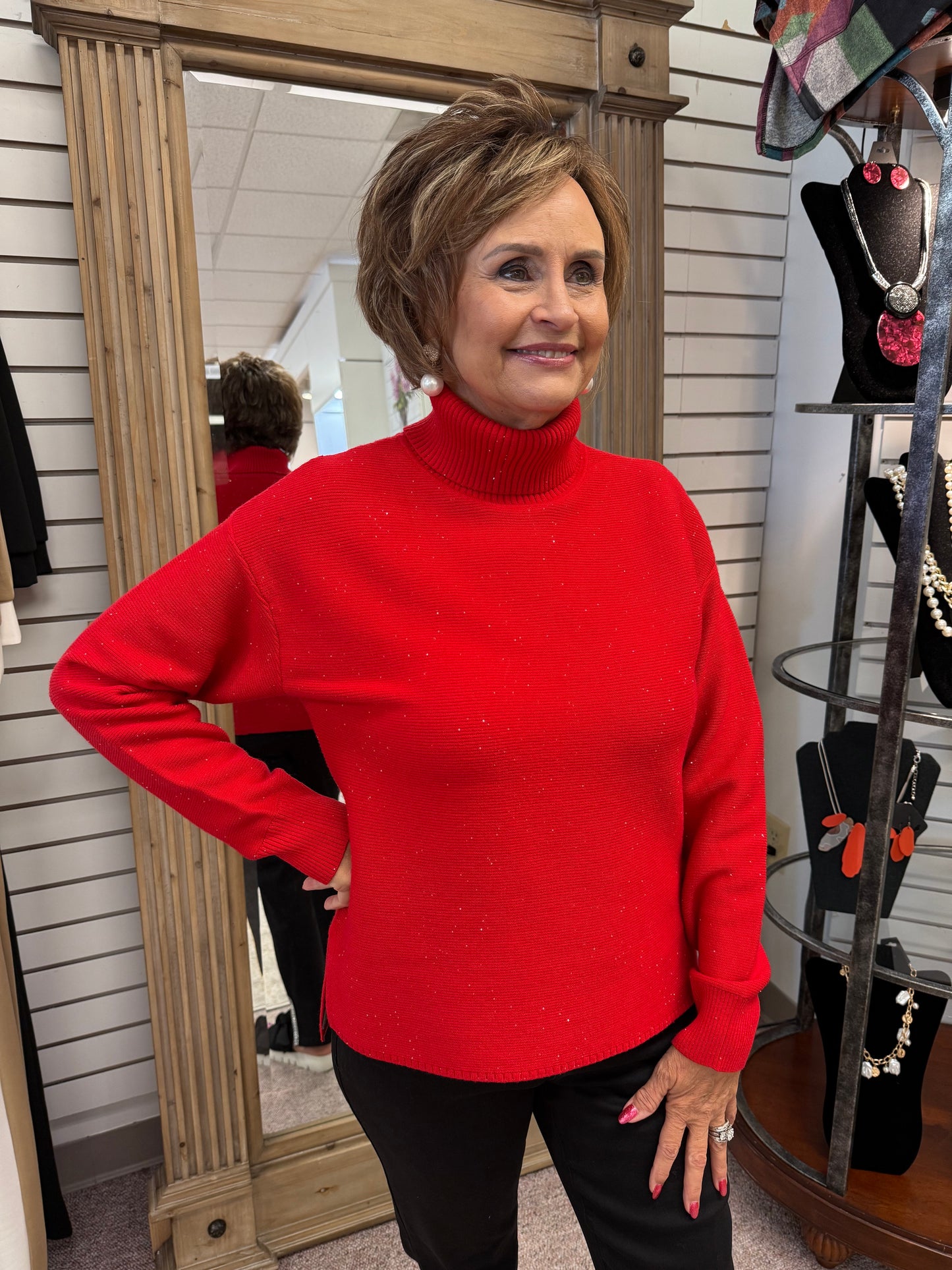 5063 Turtleneck Carmine HTI