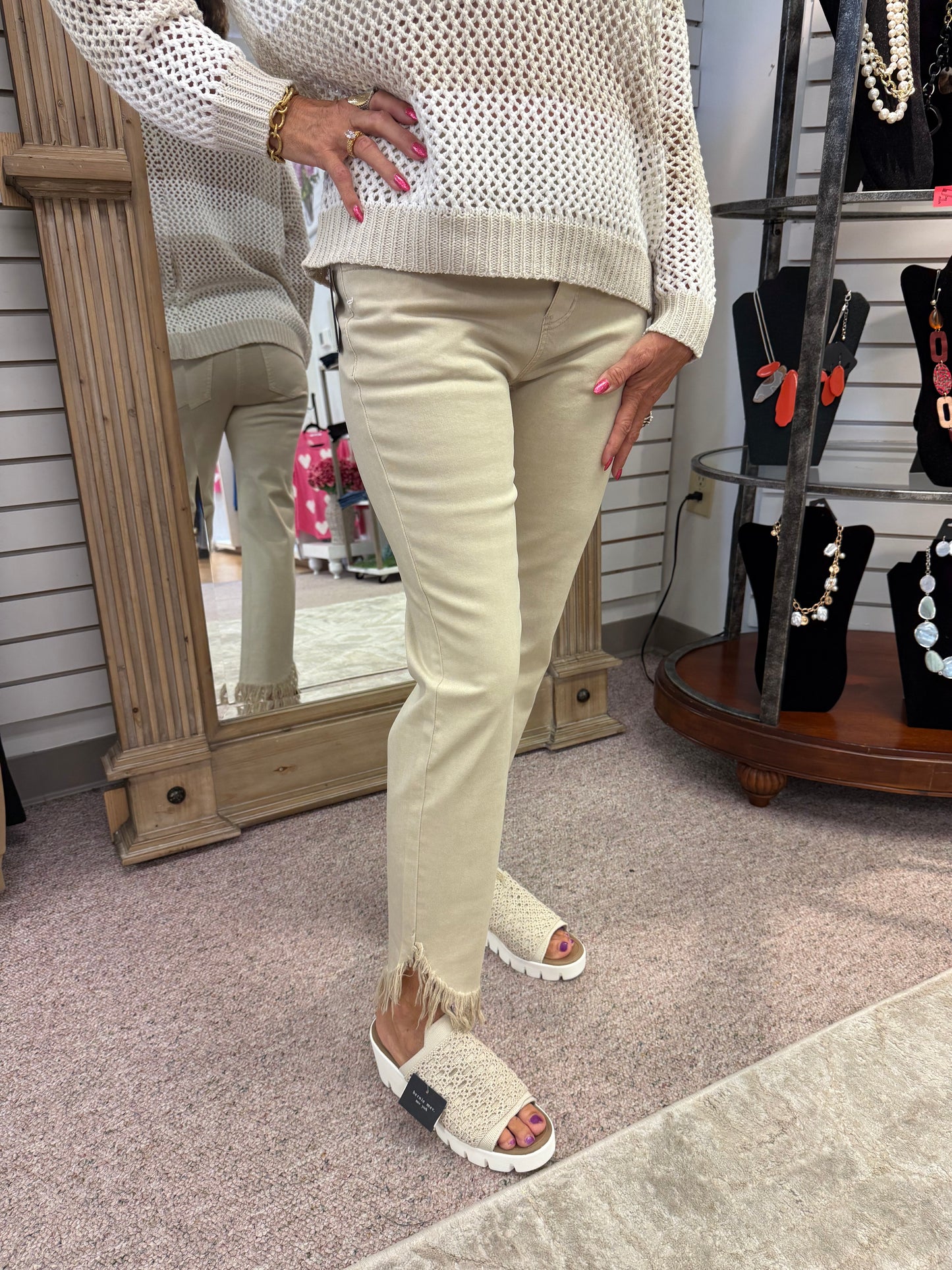 Tan Angle Pant Fringe TBC