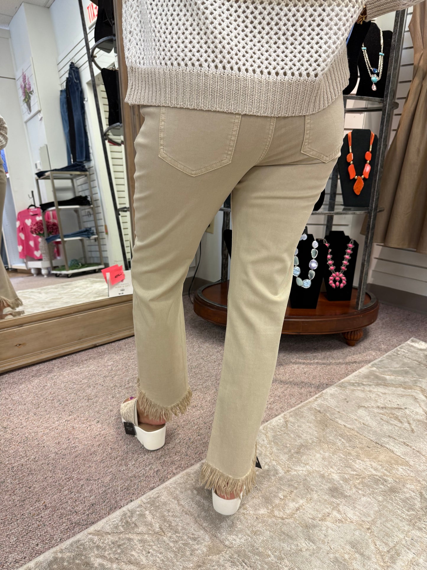 Tan Angle Pant Fringe TBC