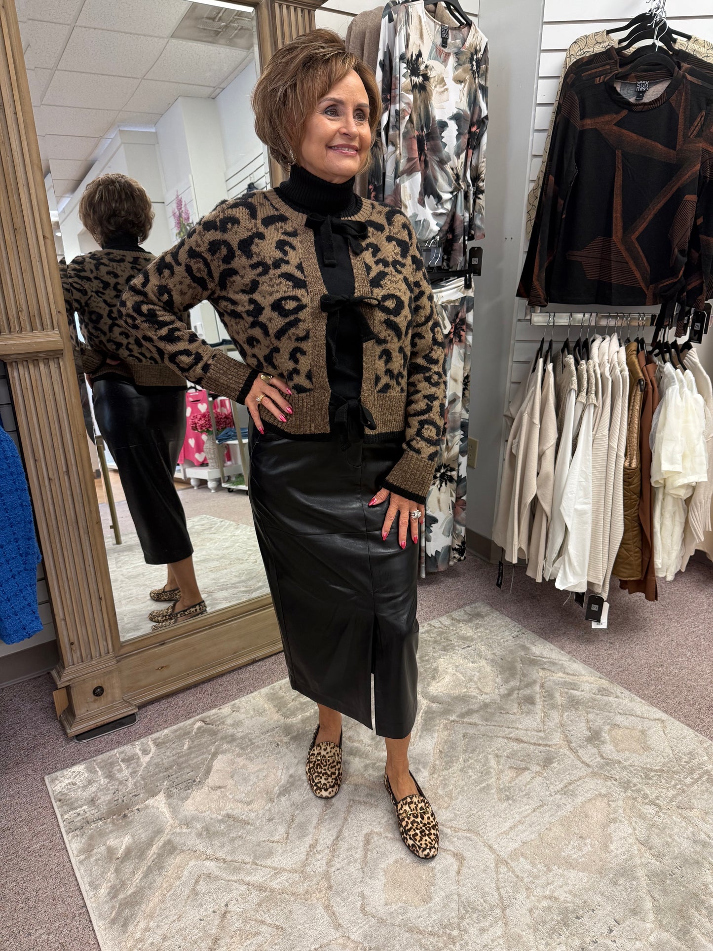 7087 Faux Leather Skirt CWB