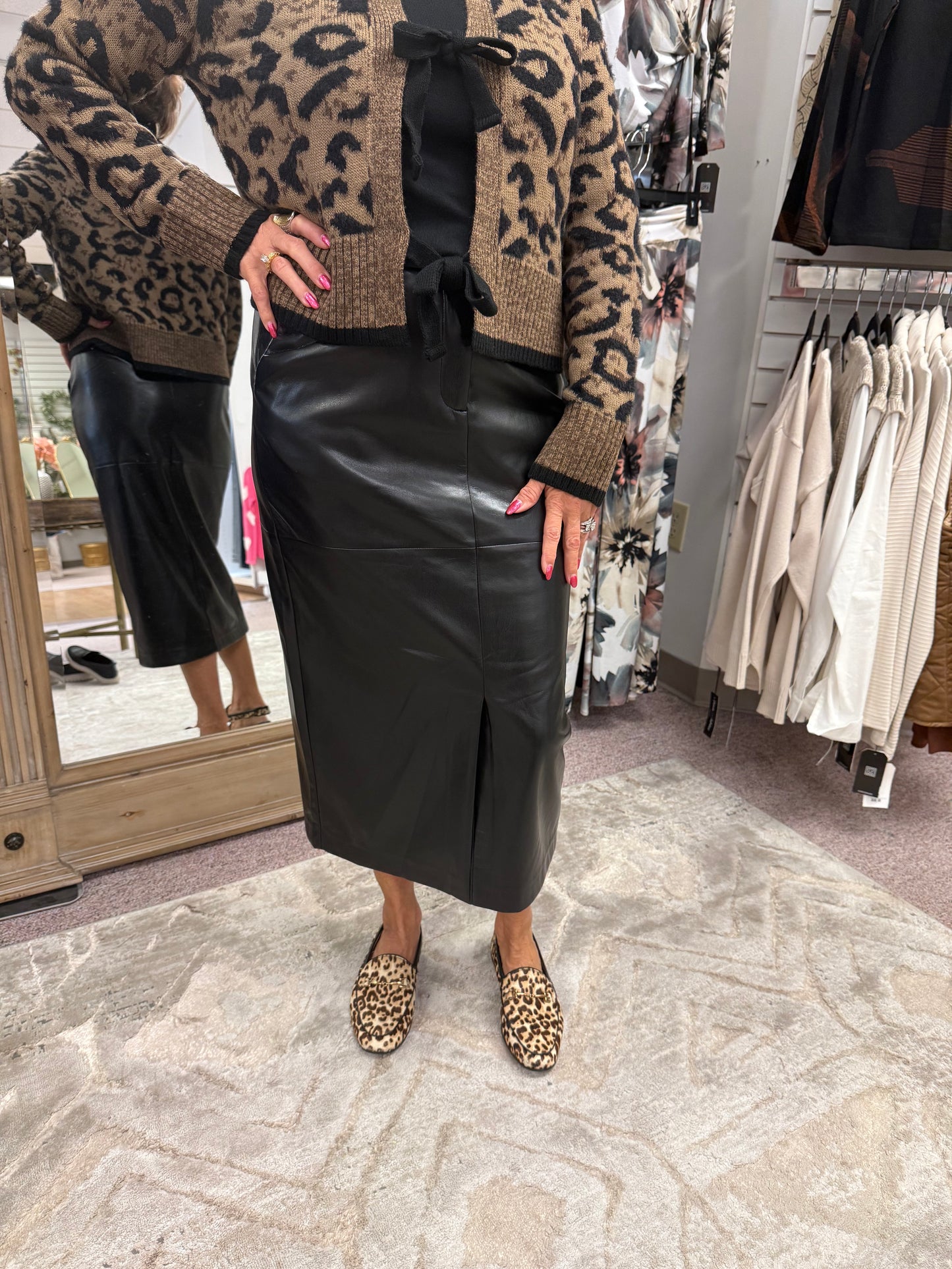 7087 Faux Leather Skirt CWB