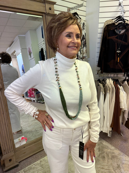 6412 Ruched Turtleneck HAB