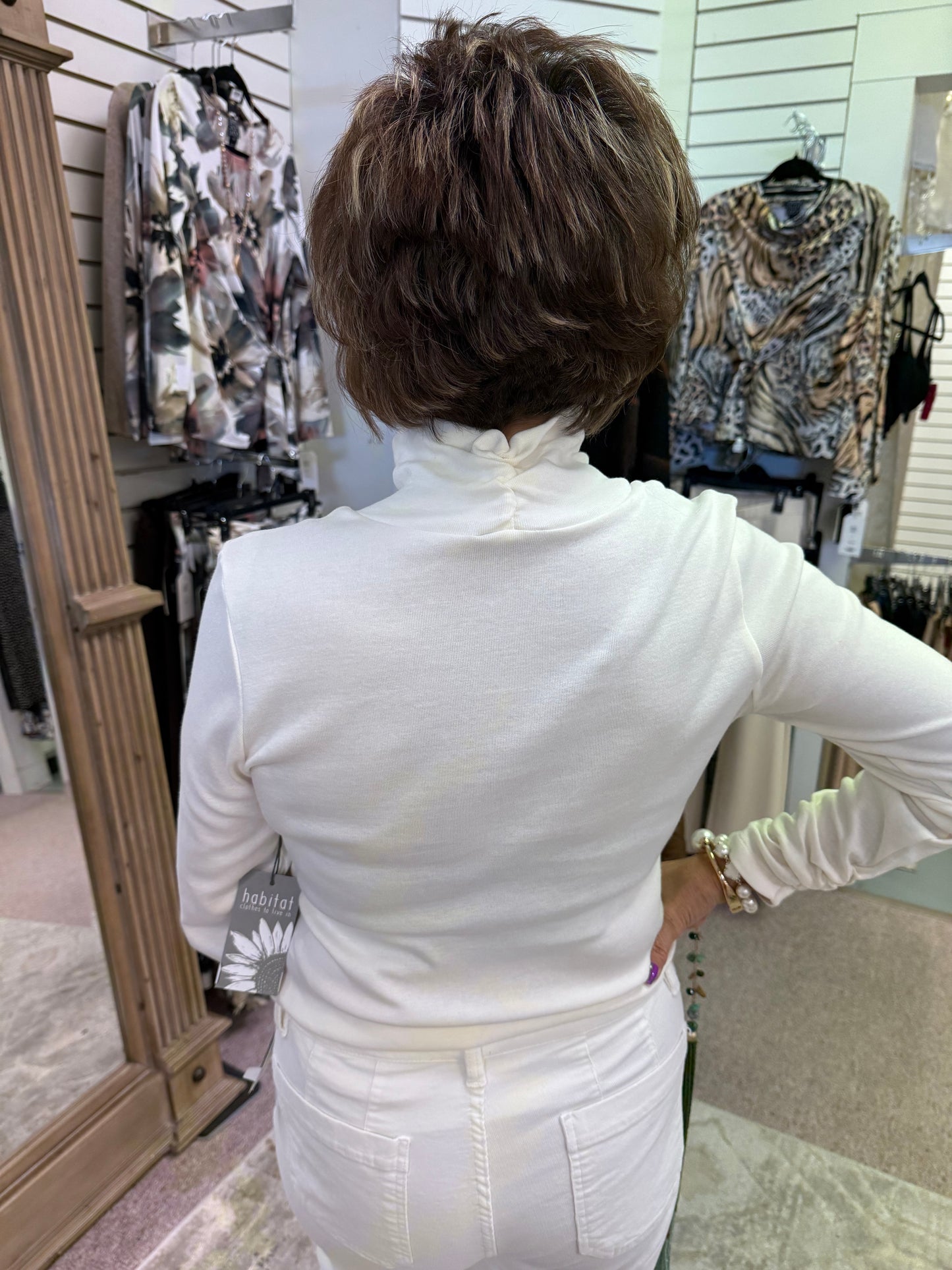 6412 Ruched Turtleneck HAB