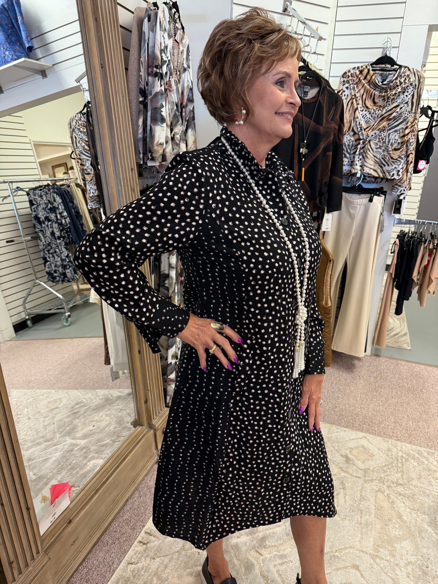 5689 Dot Dress/Duster HABITAT