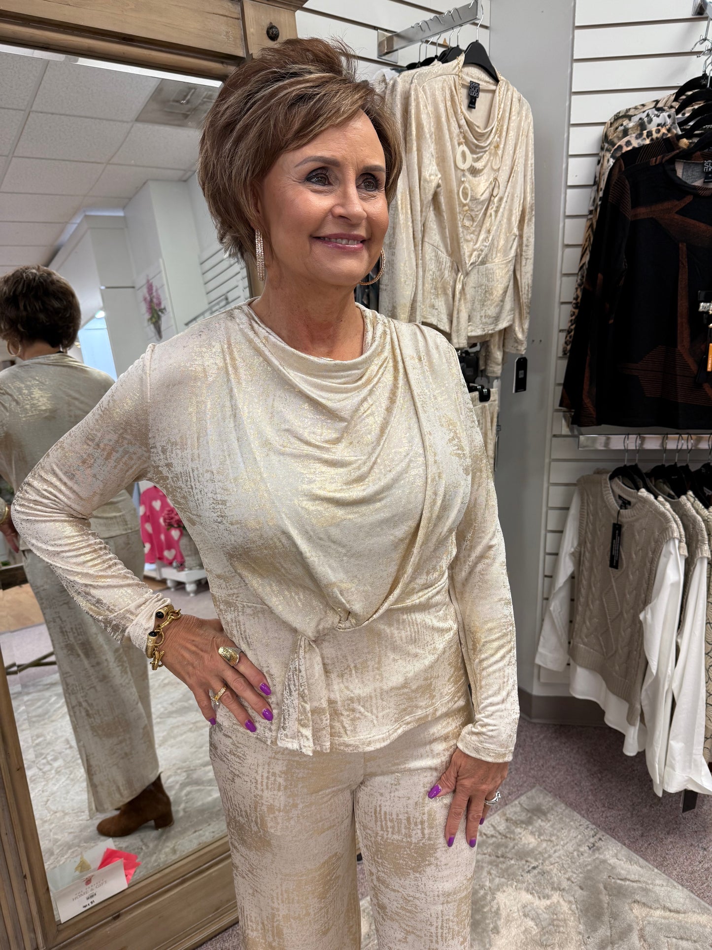 25H5 Champagne Drape Neck CSW