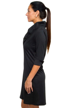 Ruffneck Dress Solid Black GSL
