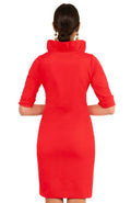 Ruffneck Dress Solid Crimson Dress GSL