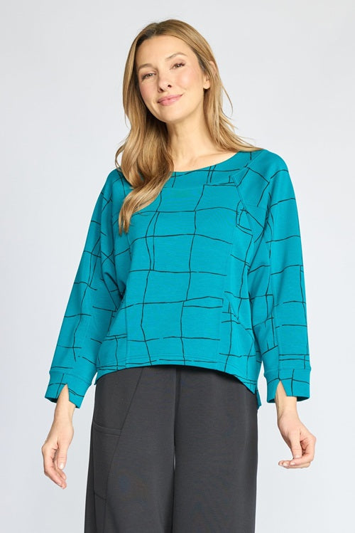 332101 Teal Featherlux Pullover OLV