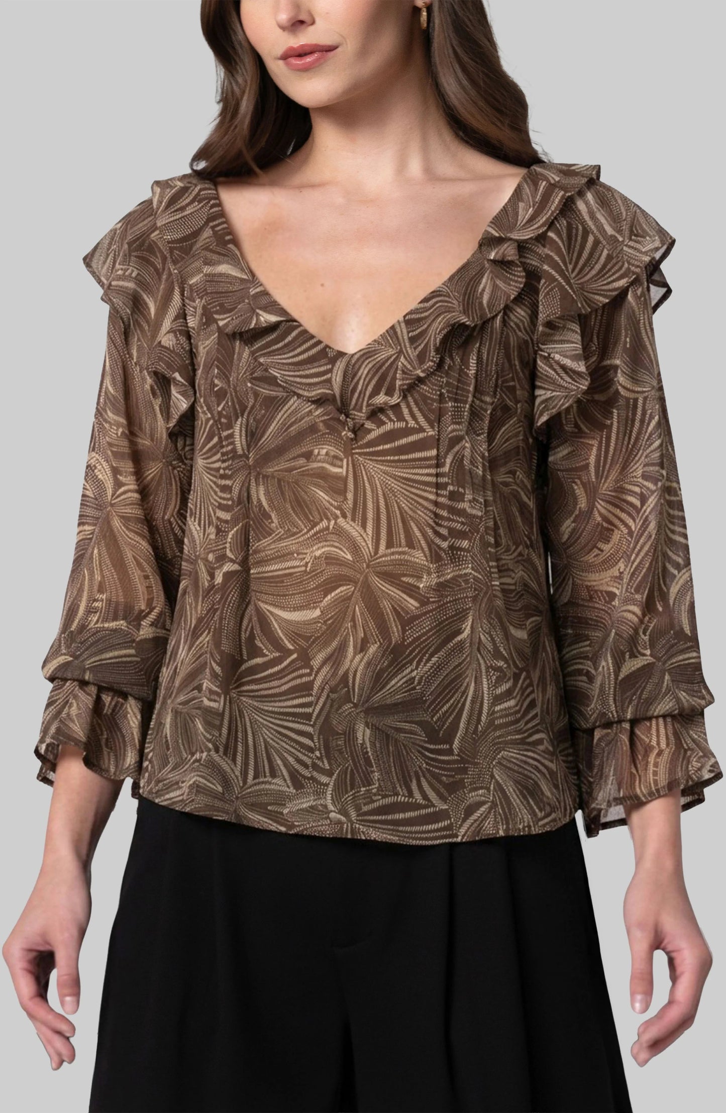 8P38 Ruffleneck Blouse LVP