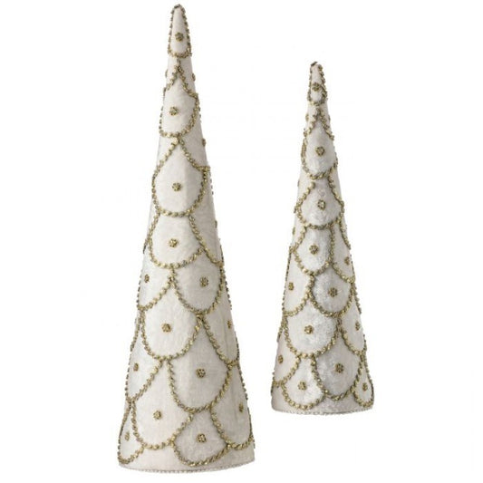 5359 Velvet Cone Tree Set of 2 RIB