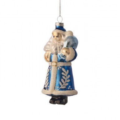 5681 Glass Santa Orn RIB