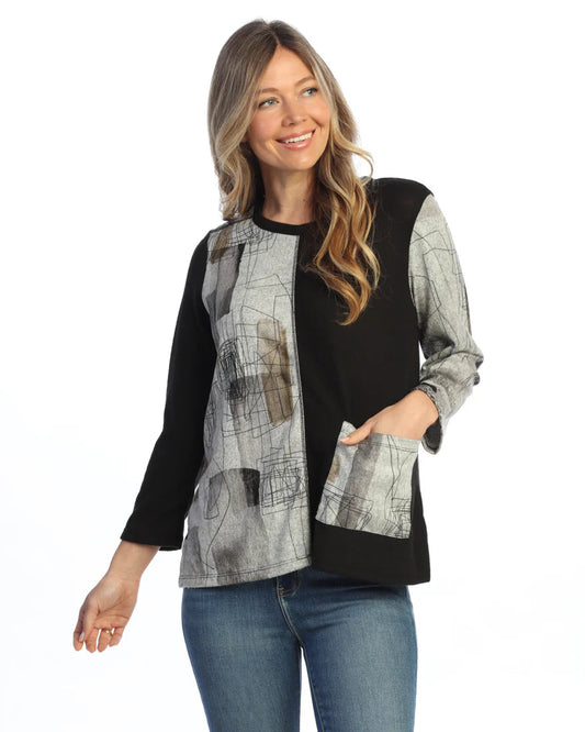 2269 Scribbles Top w/Pocket JNJ
