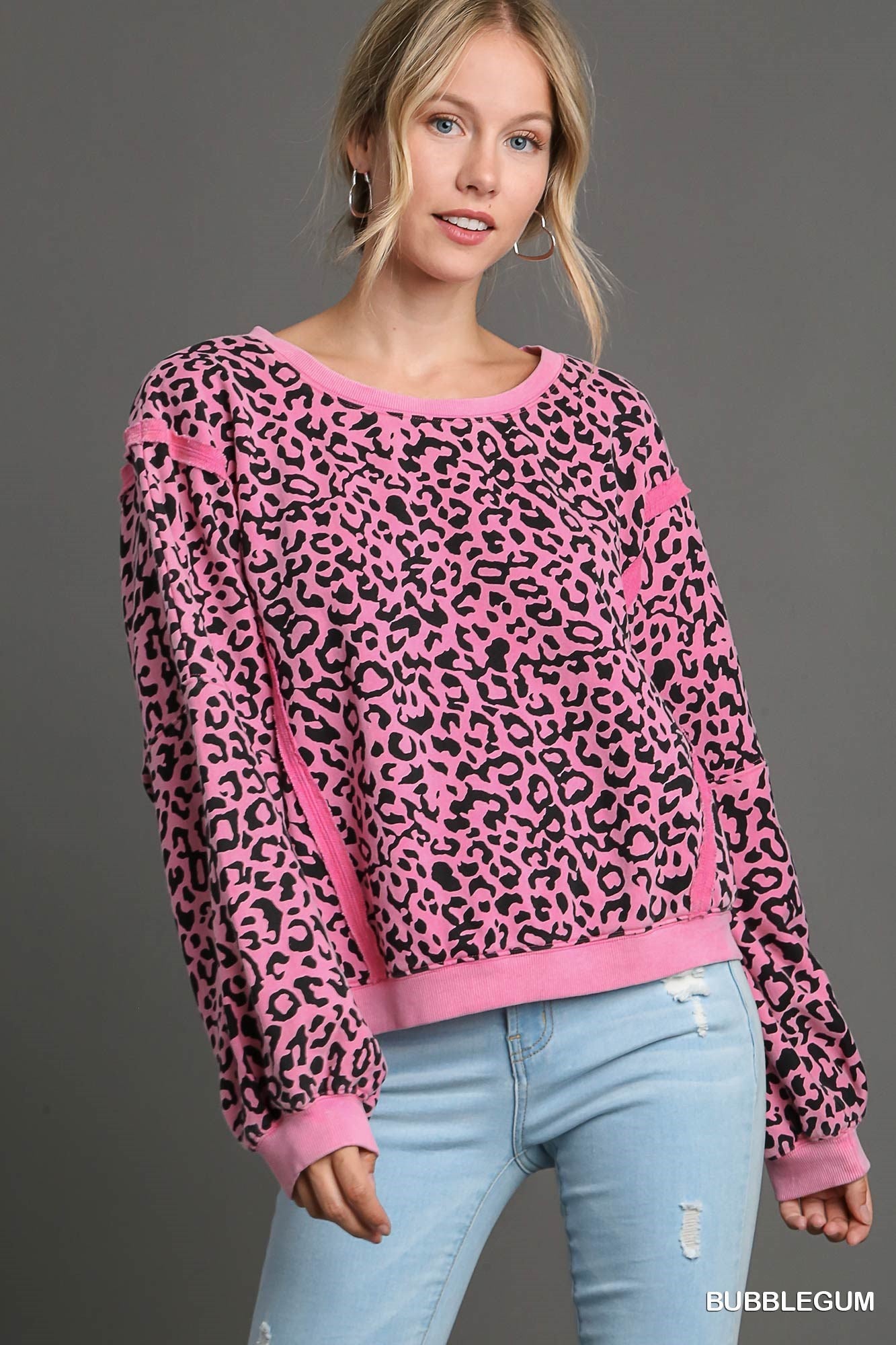 0636 Pink Leopard Top UMG