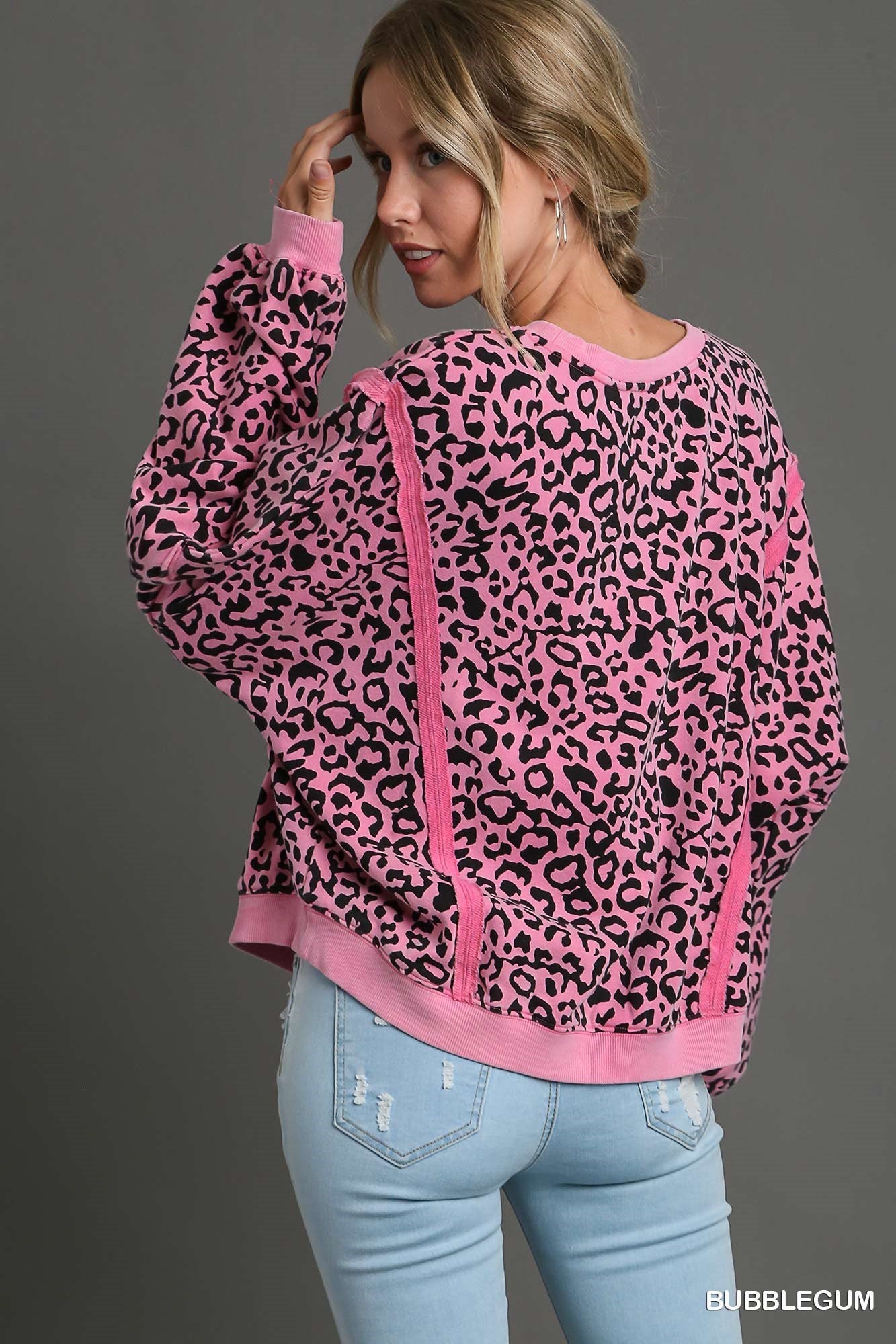 0636 Pink Leopard Top UMG