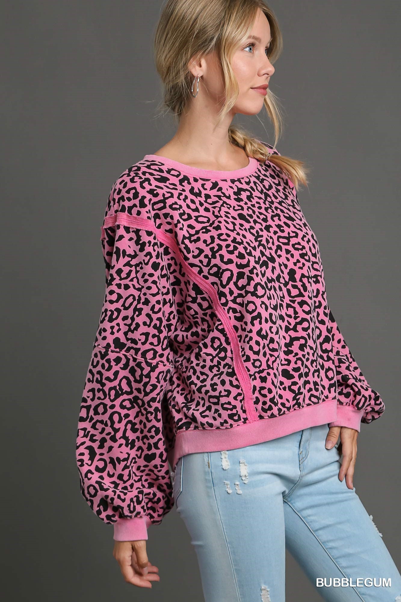 0636 Pink Leopard Top UMG