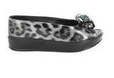 8127 Black Leopard Wedge HHL