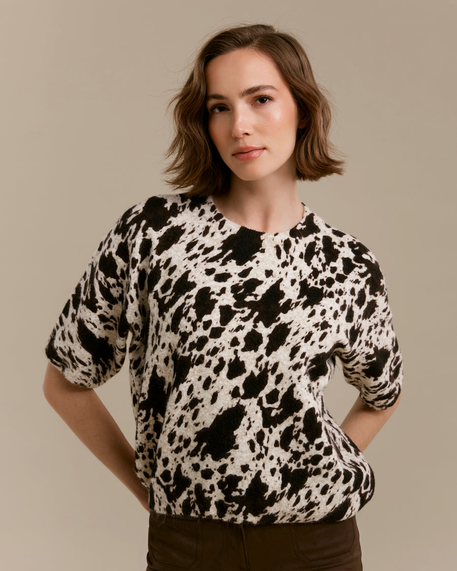 2858 Spots Elbow Sleeve Sweater CWB
