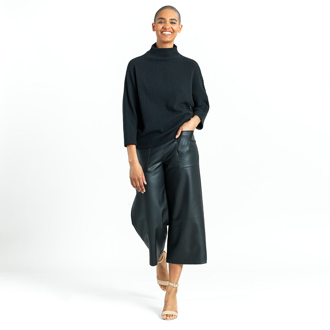 223 Sweater W/Leather Cuff CSW