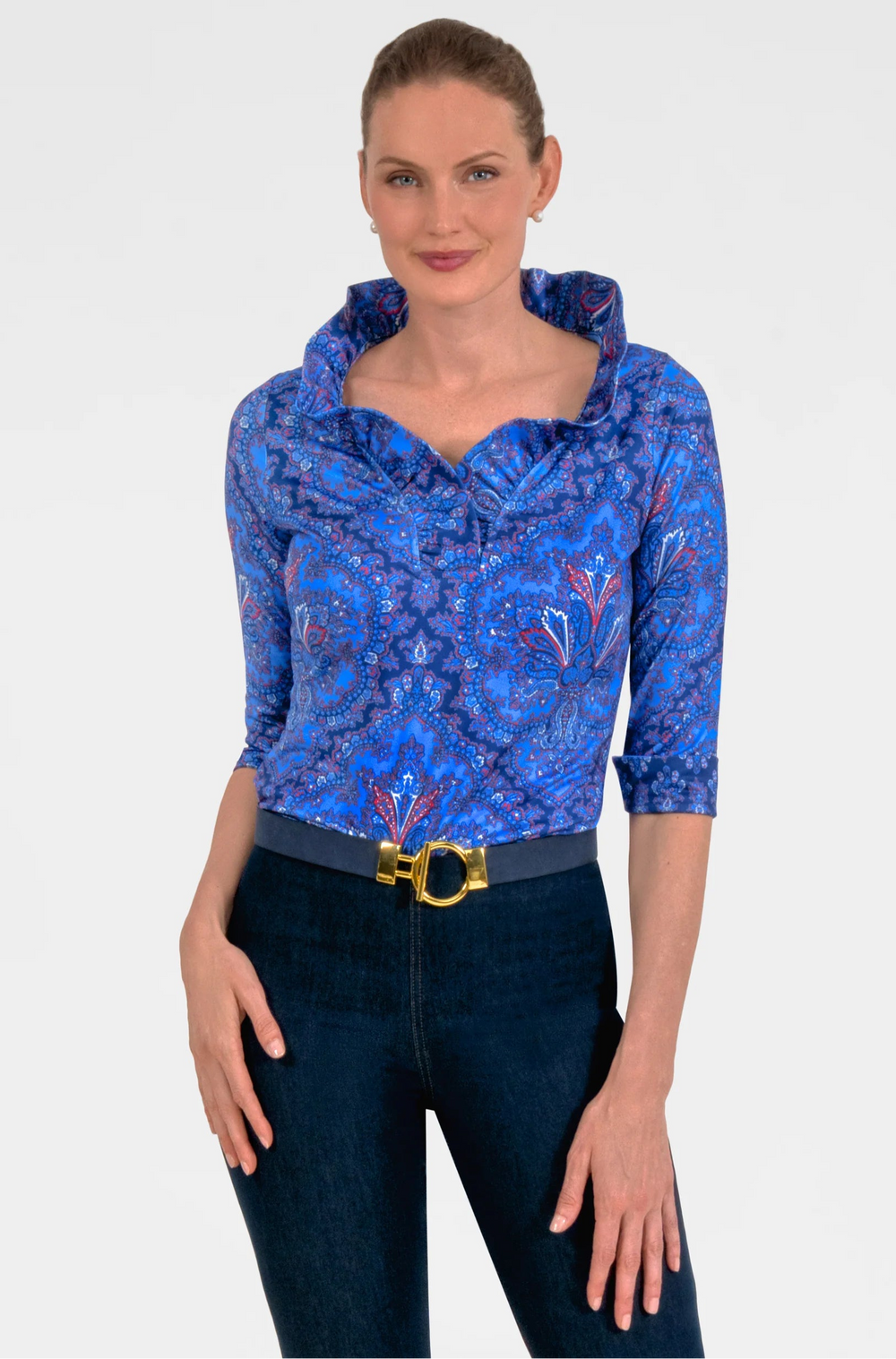 Gretchen Scott Passion Paisley Top GSL