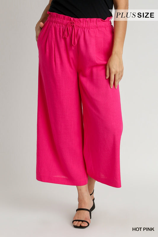 7899 Pink/Black Linen Pant UMG