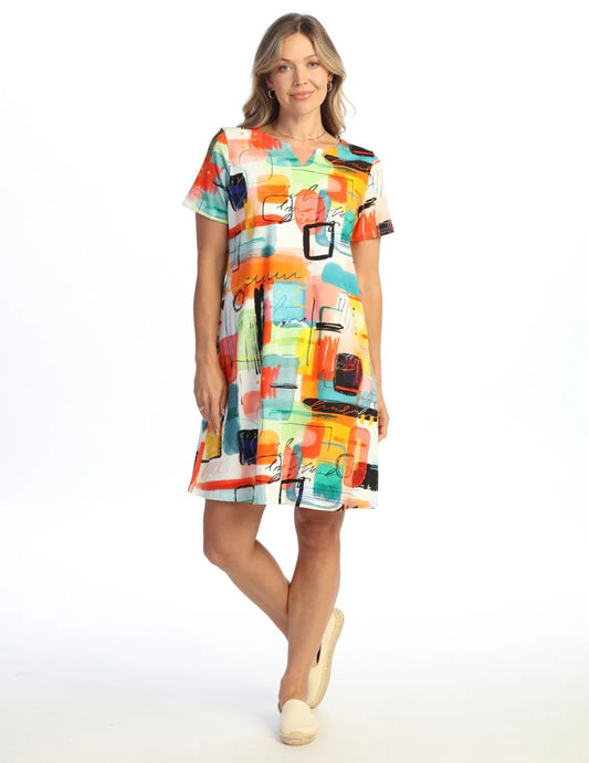 2113 Notch Neck Dress JNJ