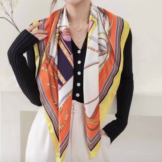 S939 Vibrant Silk Scarf LUV