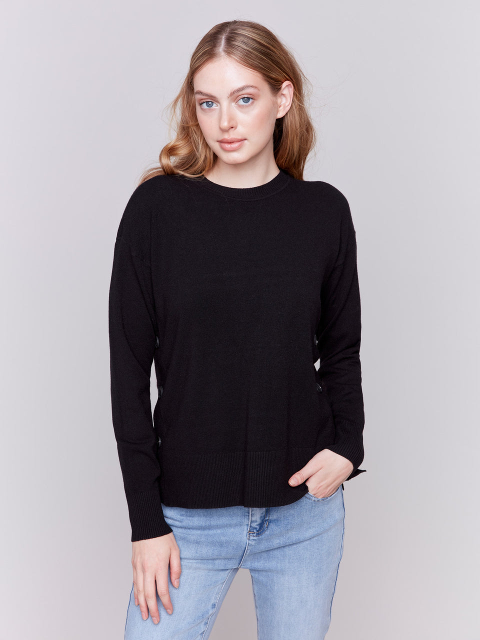 2668 Side Button Sweater CWB