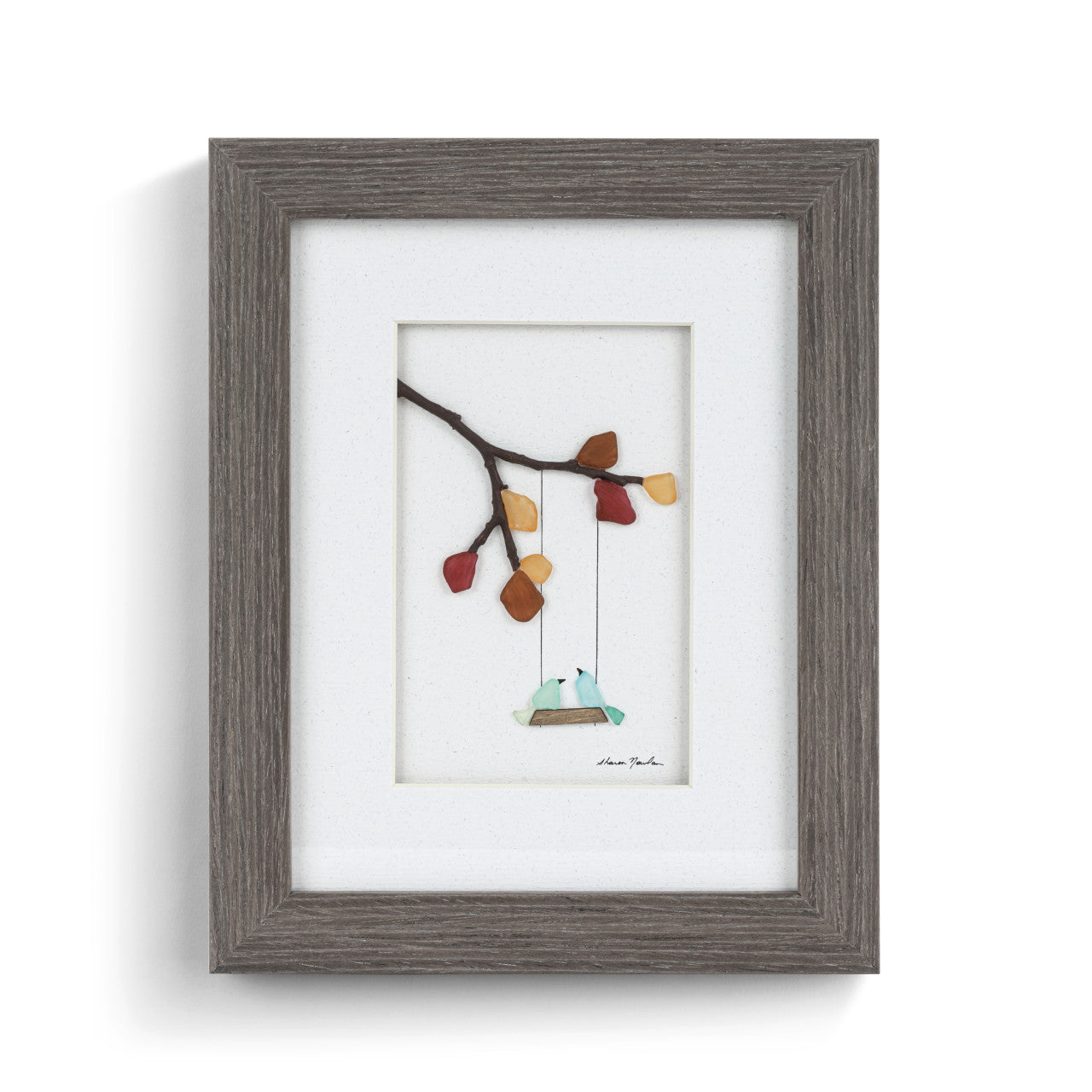 Sharon Nowlan Autumn Birds on a Swing